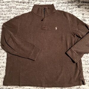 Polo by Ralph Lauren Men’s Brown Cotton Quarter Zip Sz. XL
